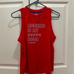 Brooks Running is My Happy Hour Distance Graphic Tank